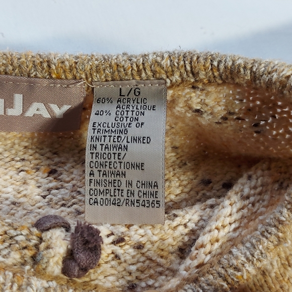 Vintage Tanjay Knit Sweater Women's Brown Country Hotel, Large - Picture 11 of 13